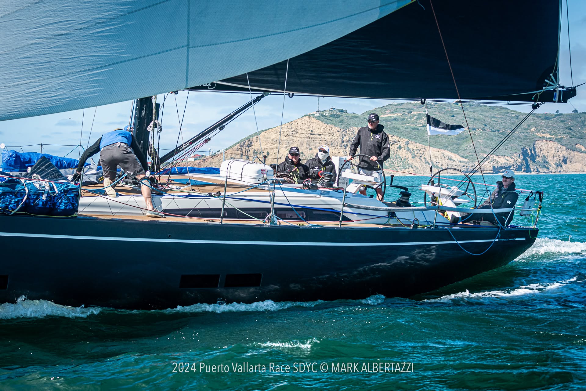 On deck along the Southern California coastline