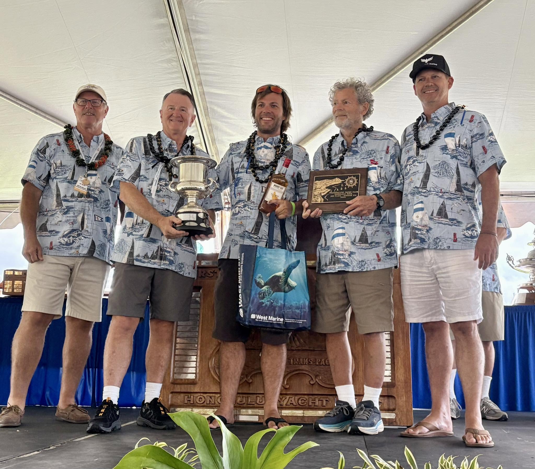 The Blackwing crew at a race awards ceremony